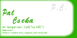 pal cseka business card